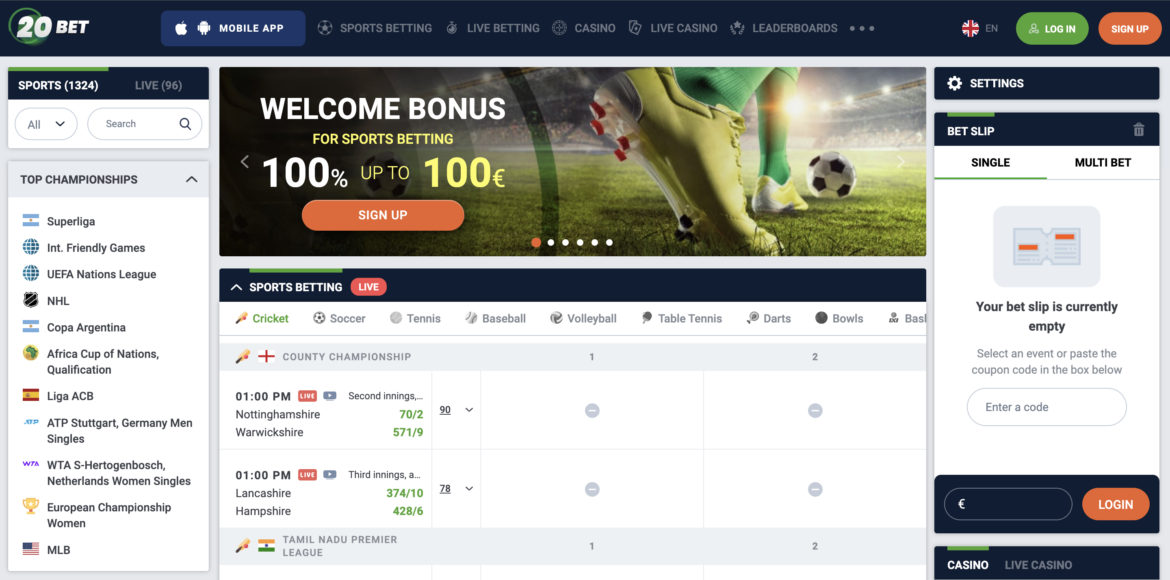 20bet - Best betting site in Thailand